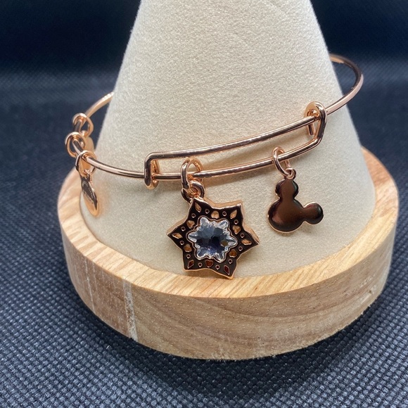 Alex & Ani Disney Parks Mickey Icon ❄️Snowflake❄️Holiday Bangle Bracelet/NWOT - Picture 1 of 7